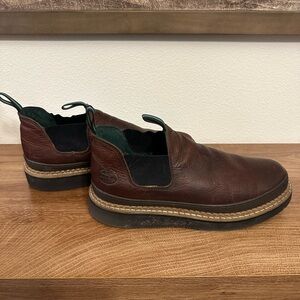Georgia Boot Dark Brown Leather Slip-Ons